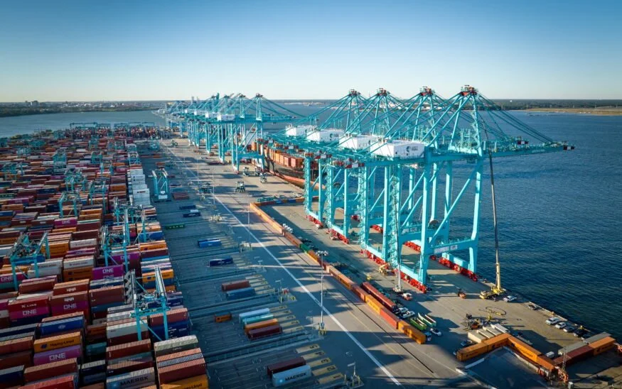 Shipping containers at the Port of Virginia