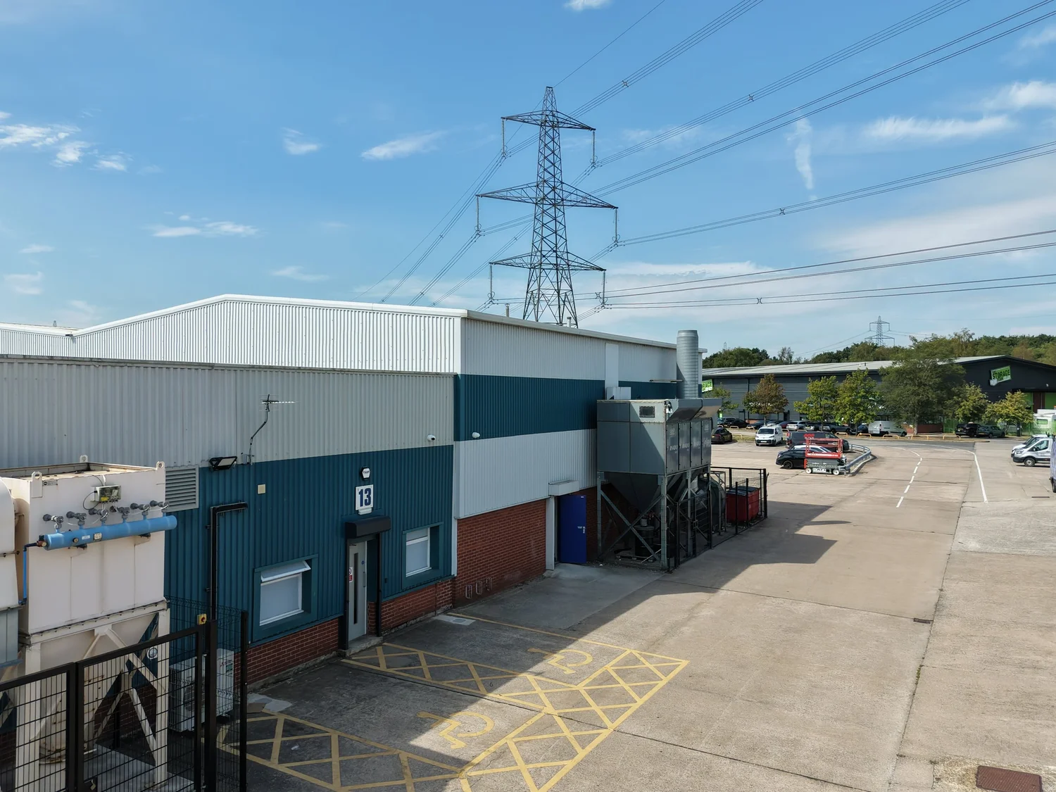 Loading bay and entrance of an industrial unit on a Focus Industrial estate