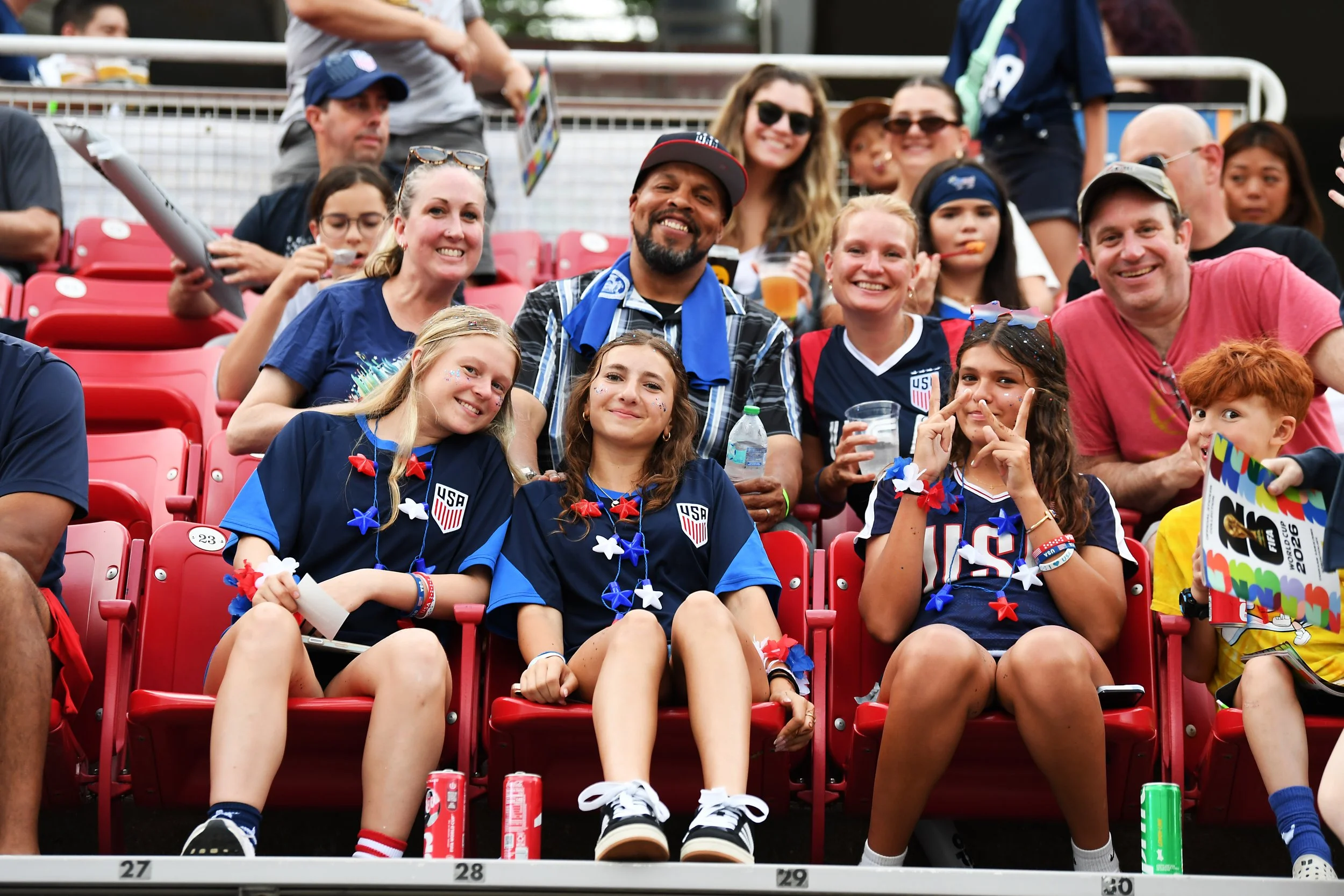 Fans celebrating at World Cup Watch Experience
