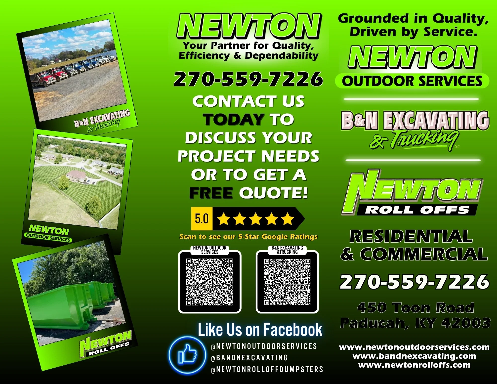 Newton Outdoor Services — Tri-fold Brochure Front