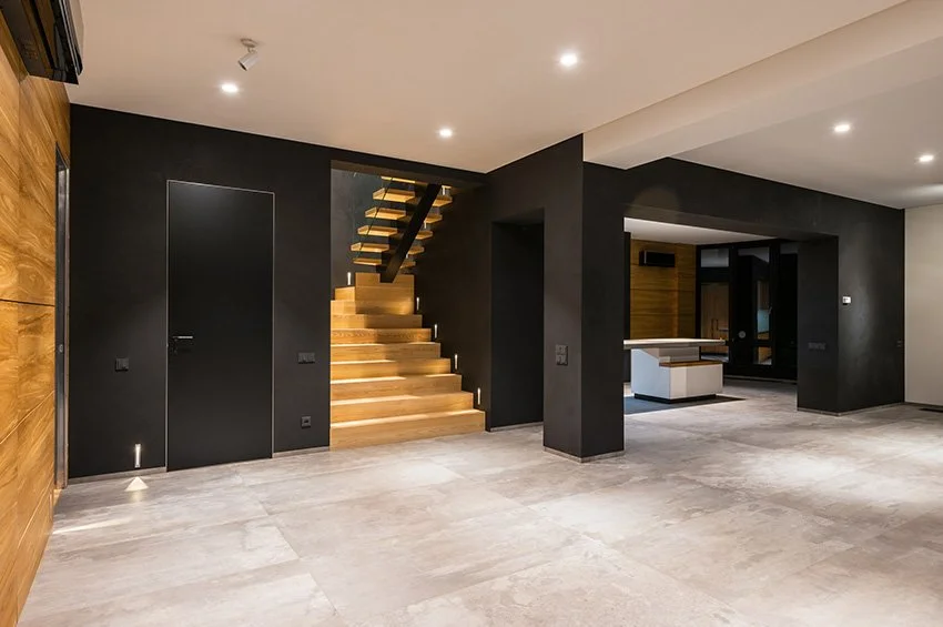 Smart home interior with cameras and locks