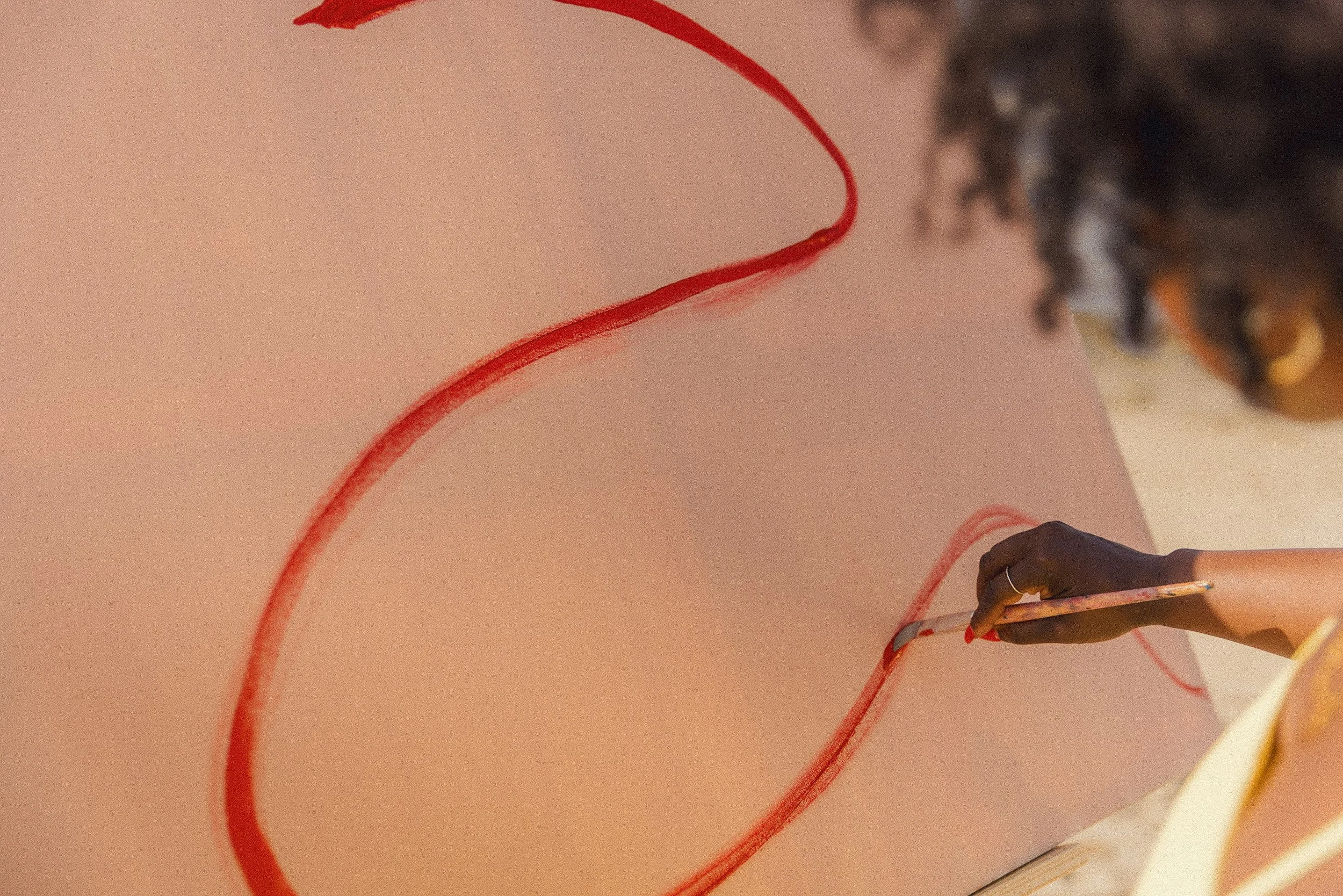 Artist painting during Saltair Untitled