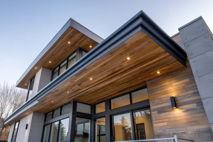 Home exterior pot lights Alberta