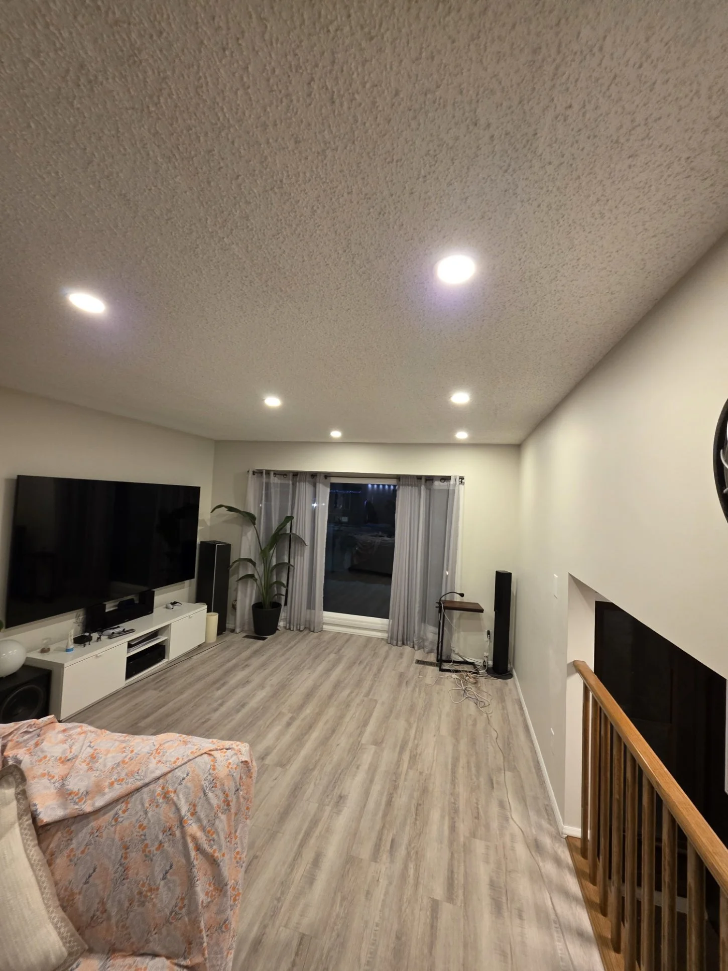 Real living room pot light install Raylum Edmonton