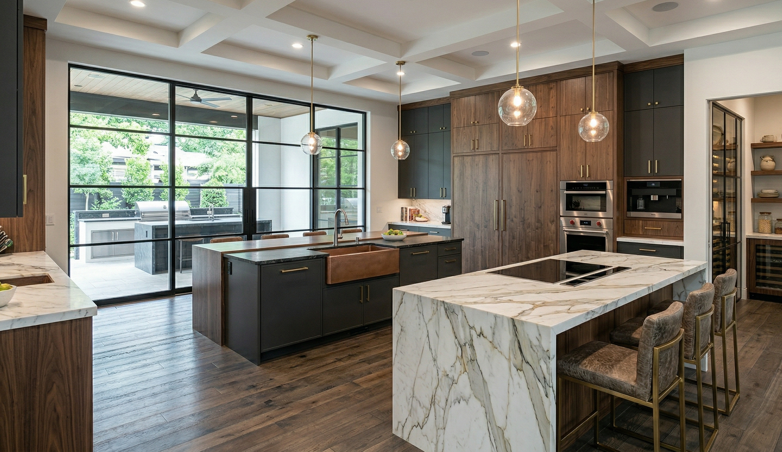Kitchen island pot lights