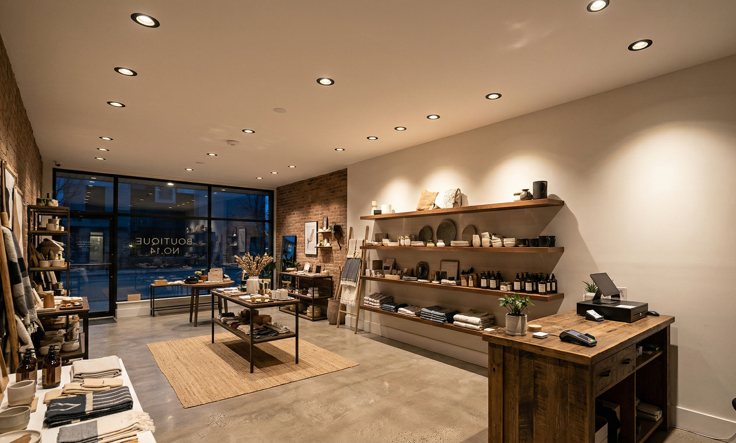 Retail commercial recessed lighting