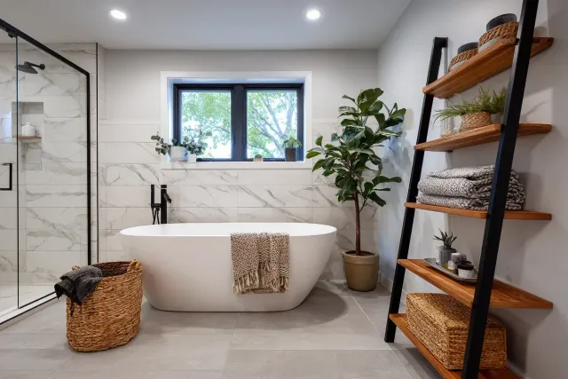 Modern bathroom pot lights Edmonton