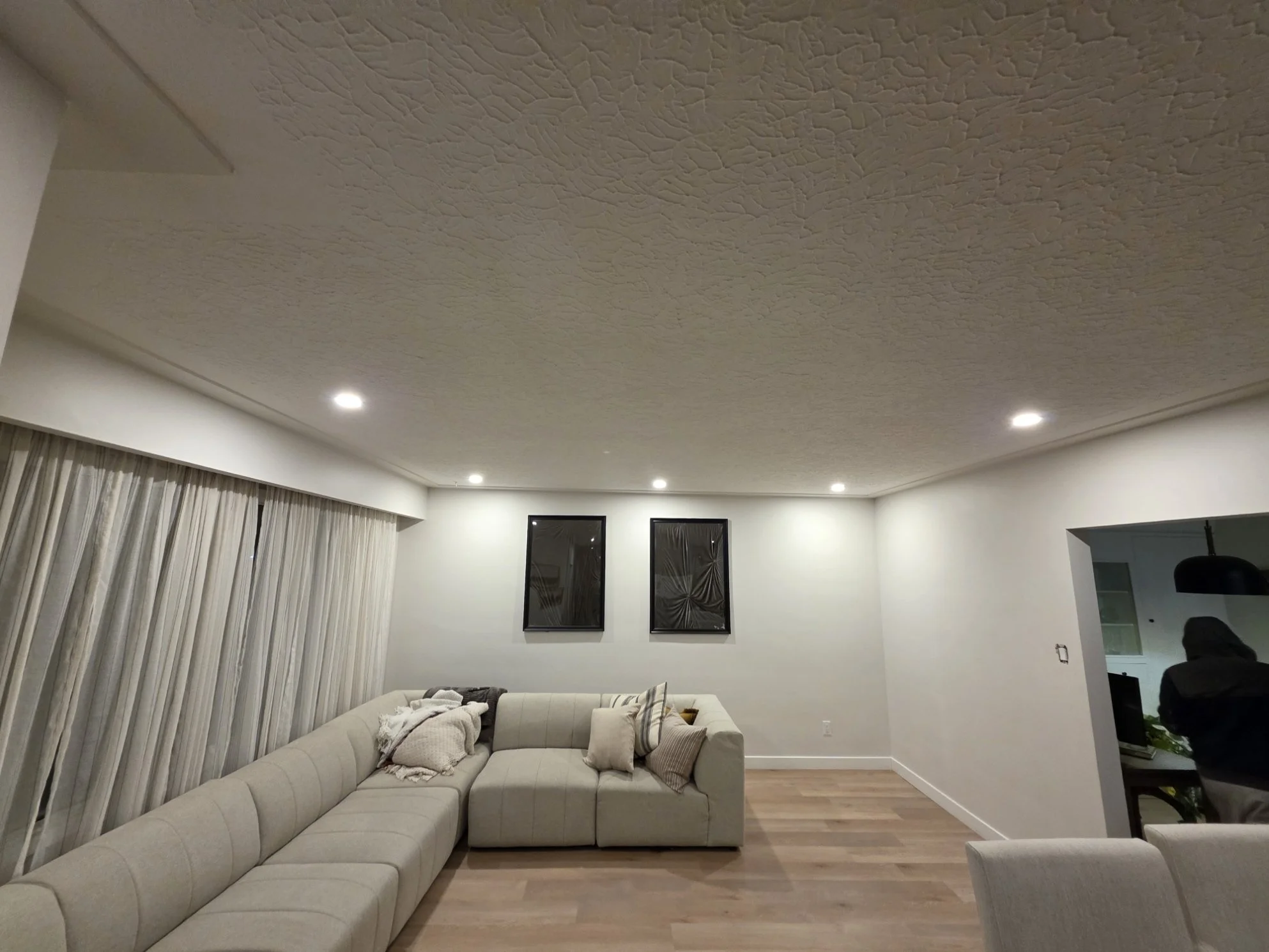 Real basement pot light install Edmonton Raylum