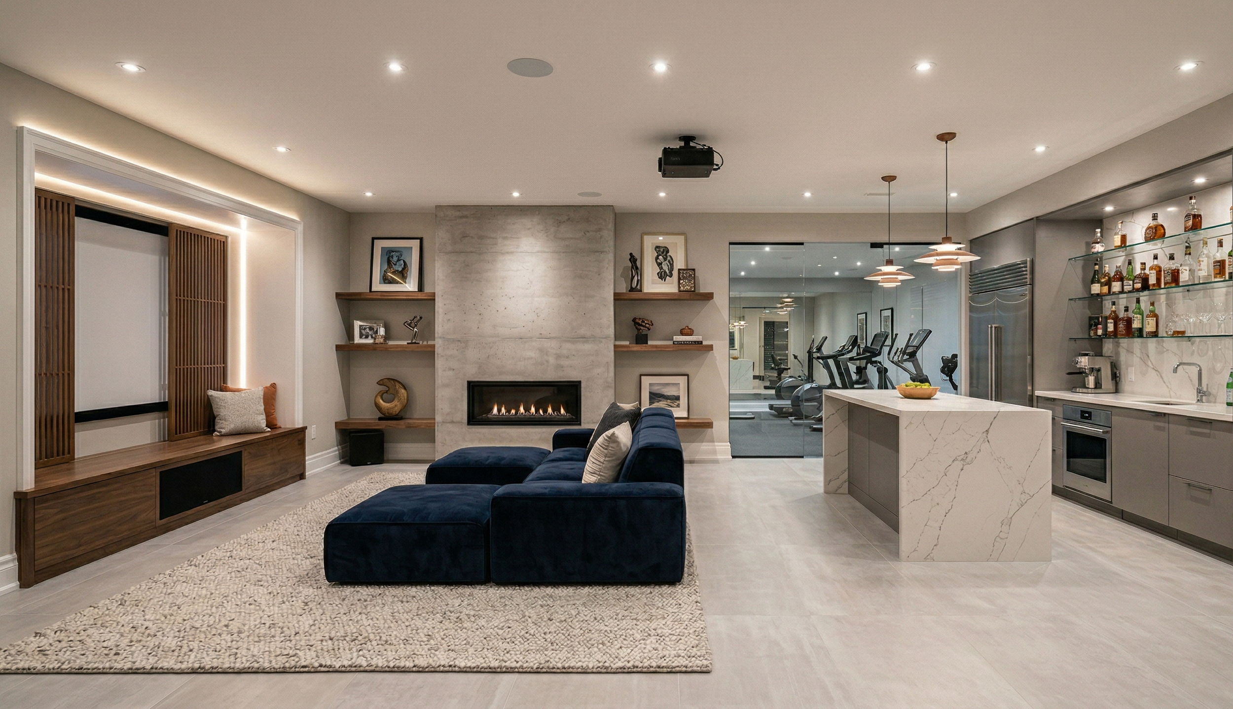 Basement zone lighting