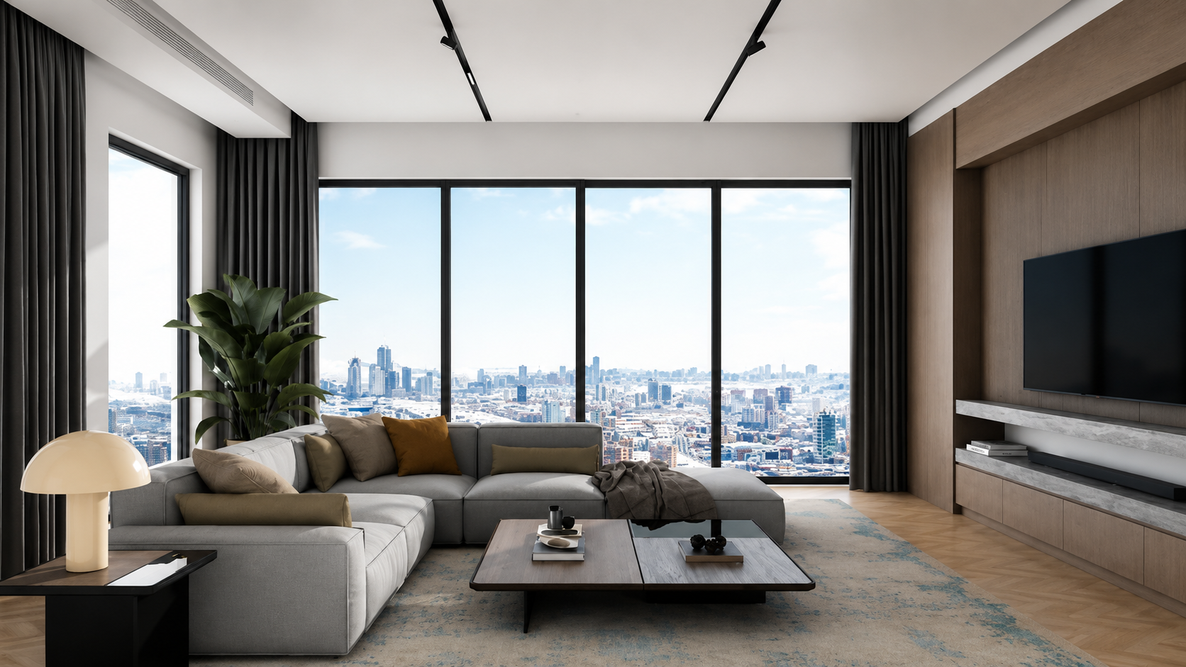 Window blinds and curtains for condominiums