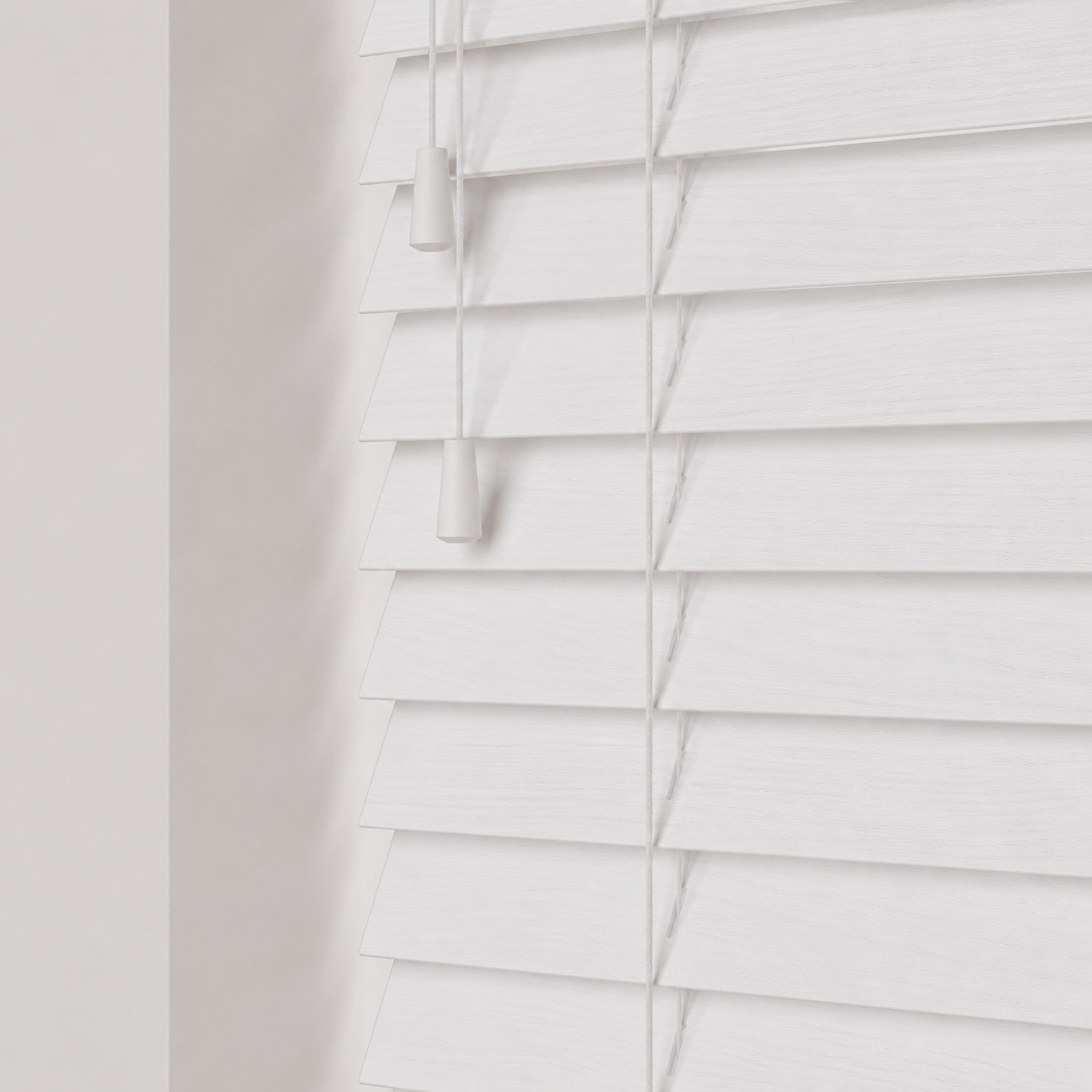 LIGN P2 Series White PS501 Faux Wood Blinds