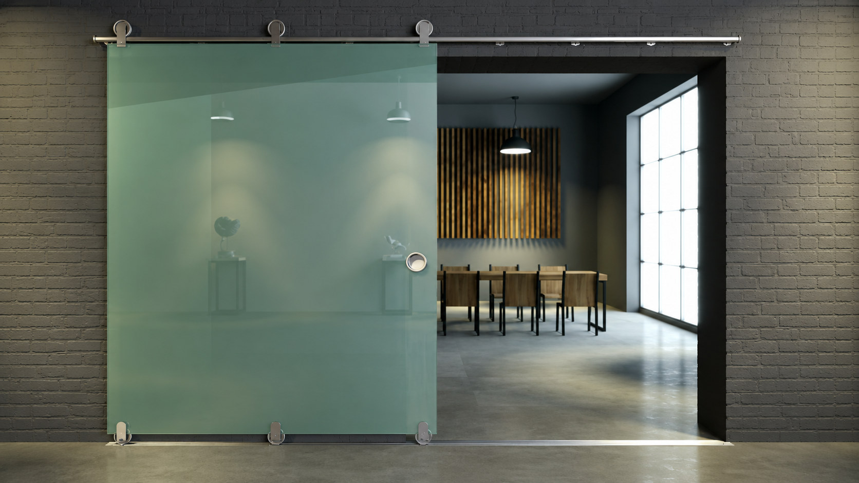 Custom sliding glass door for clean office and interior access in Metro Manila by Blinds and Decors Philippines