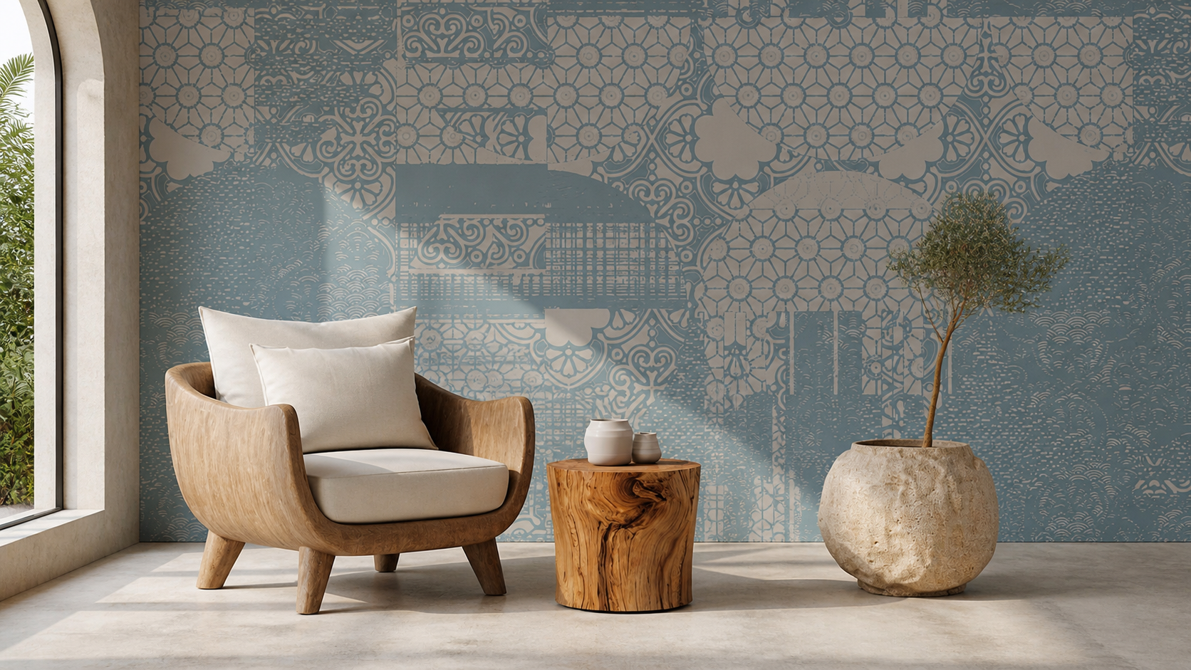 Custom-measured wall mural installation in Metro Manila by Blinds and Decors Philippines