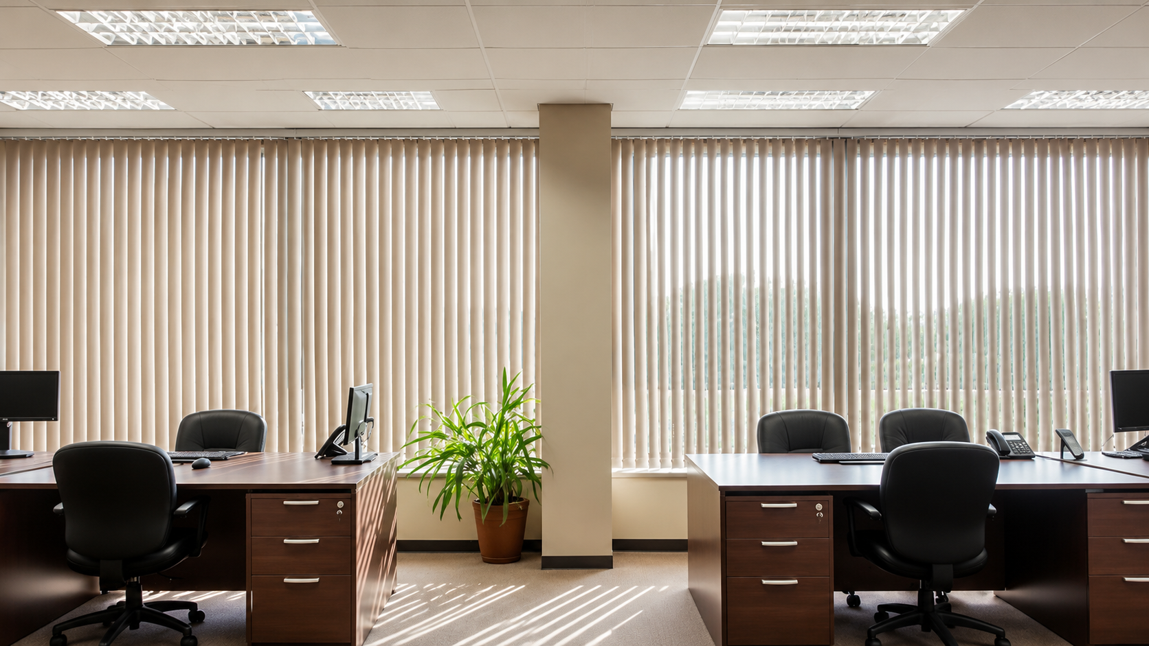 Window blinds for offices