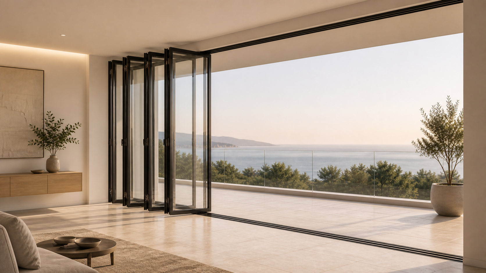 Folding glass partitions for function rooms, offices, restaurants and flexible interiors in Metro Manila