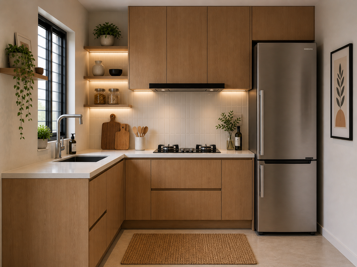 Custom modular kitchen cabinet system for homes, condos, and apartments in Metro Manila by Blinds and Decors Philippines