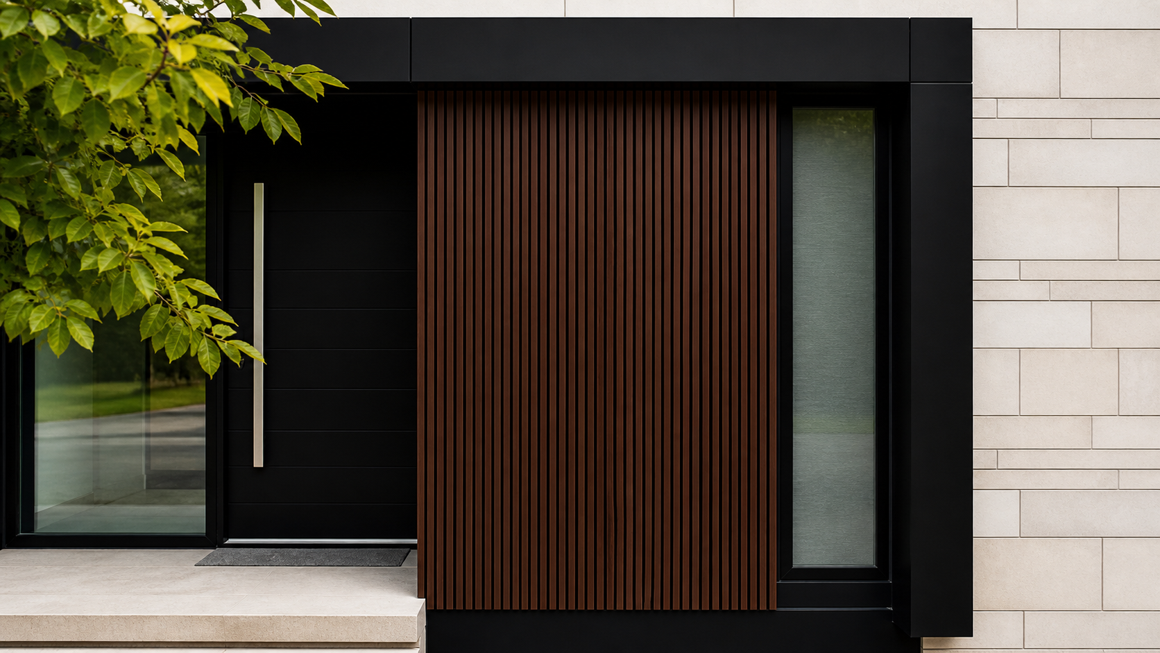 WPC outdoor fluted wall panel installation in Metro Manila by Blinds and Decors Philippines