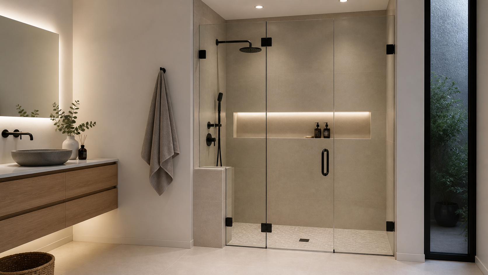 Glass shower enclosures, bathroom glass partitions and tempered shower doors in Metro Manila