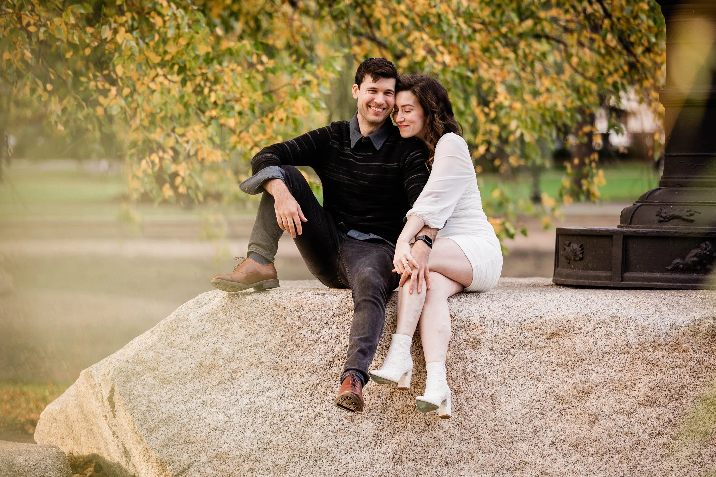 Kayleigh and Merrick during their engagement session at The Red Lion Inn