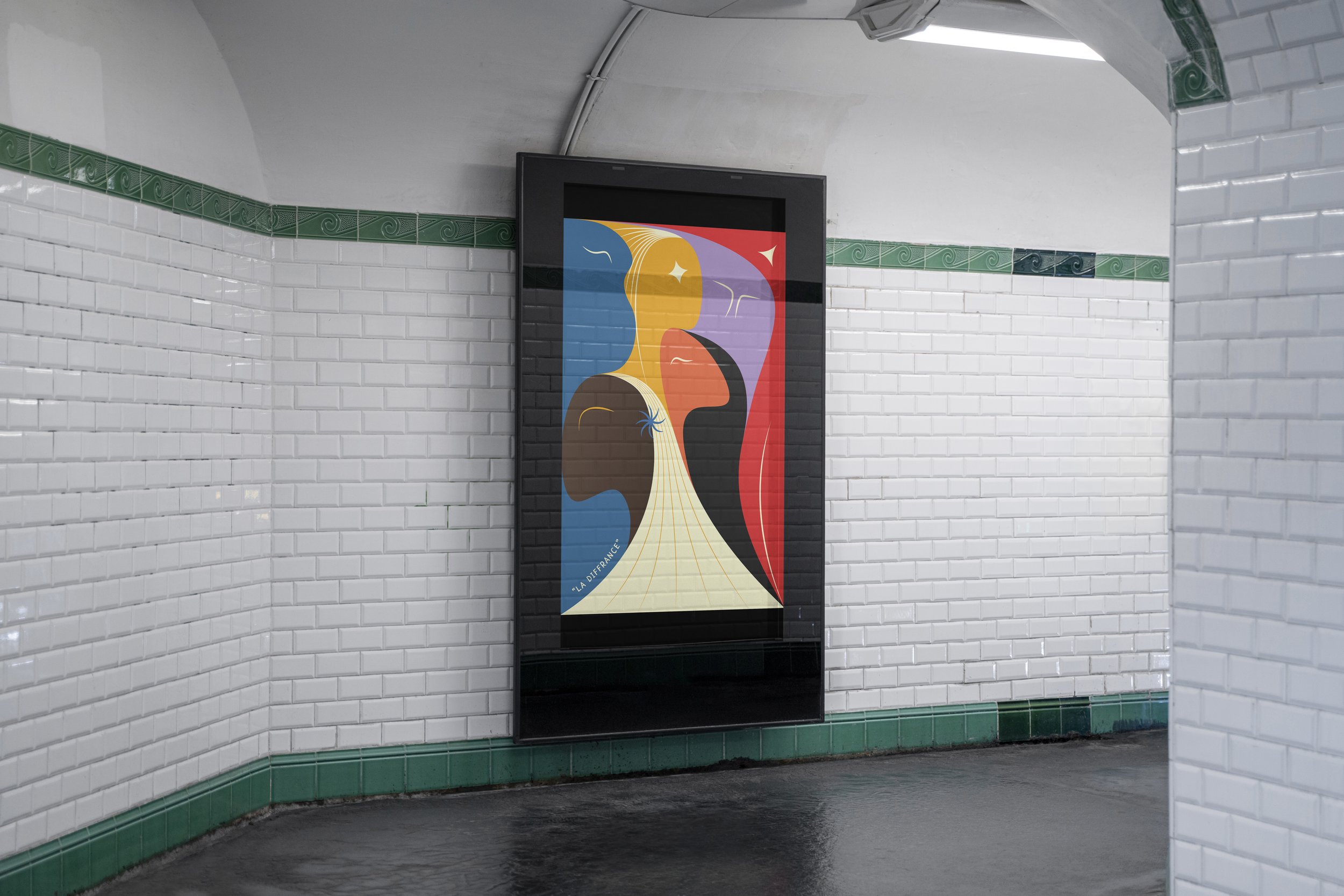La Diffrance poster in outdoor urban context — Clear Channel contest 2022, by StudioKus