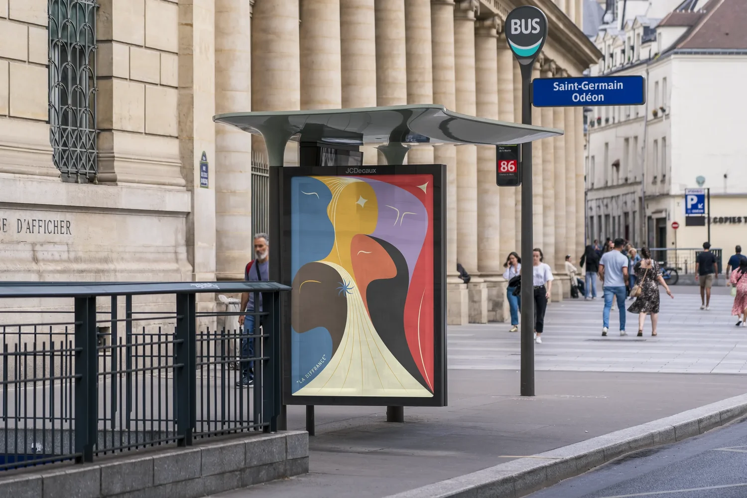 La Diffrance poster on Paris Metro advertising panel — Clear Channel contest 2022, by StudioKus