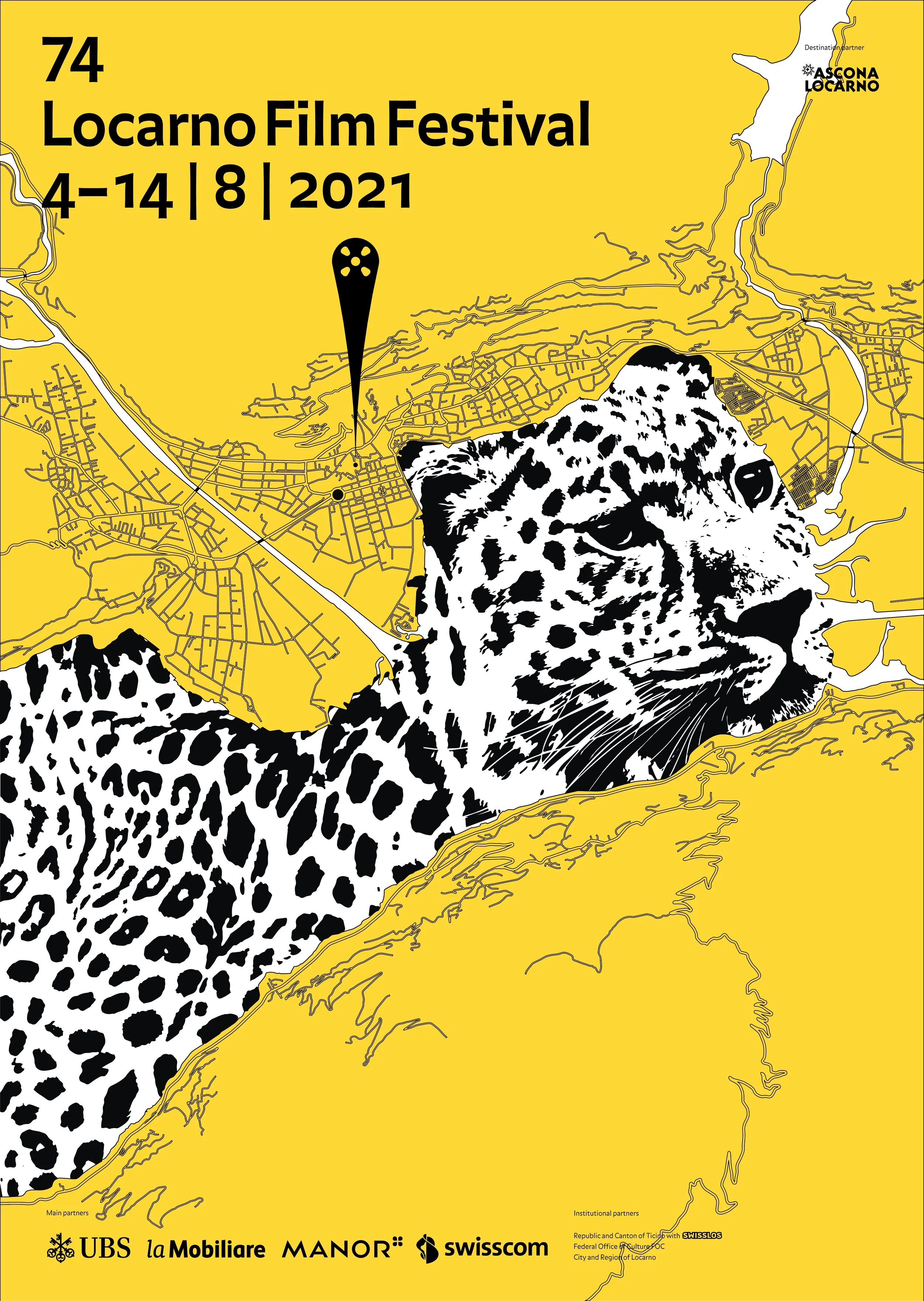 The Yellow Leopard — flat poster full colour, 74th Locarno Film Festival 2021, by StudioKus