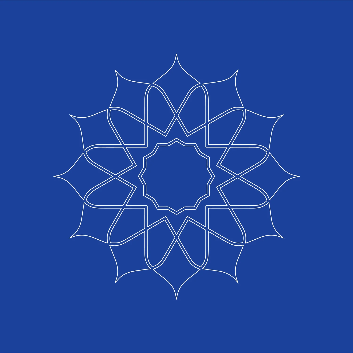 YBJ — exploration 03, finalised twelve-point floral star inspired by the zellige and the Khatim, by StudioKus