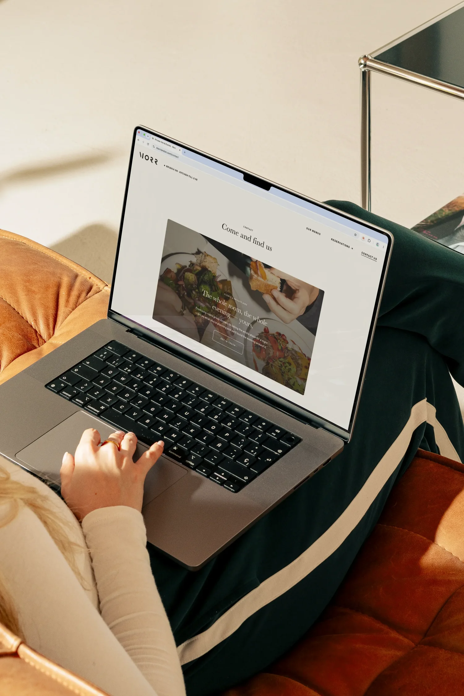 Morr — website landing page on desktop, alternate view, by StudioKus