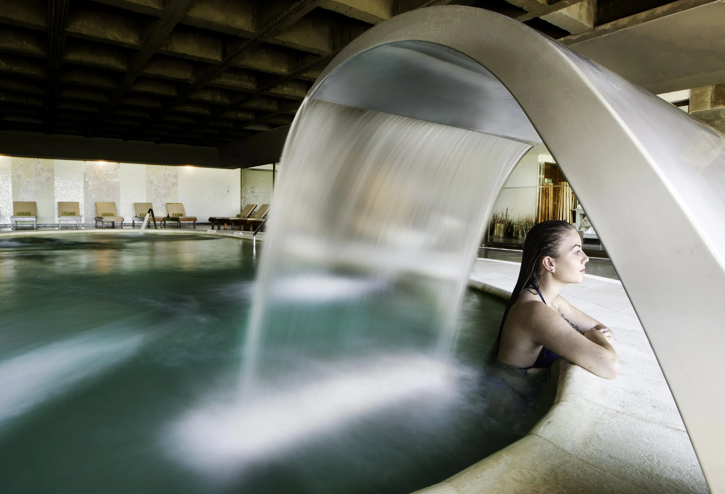 The water circuit at Yasí Spa, Gran Meliá Iguazú, Argentina