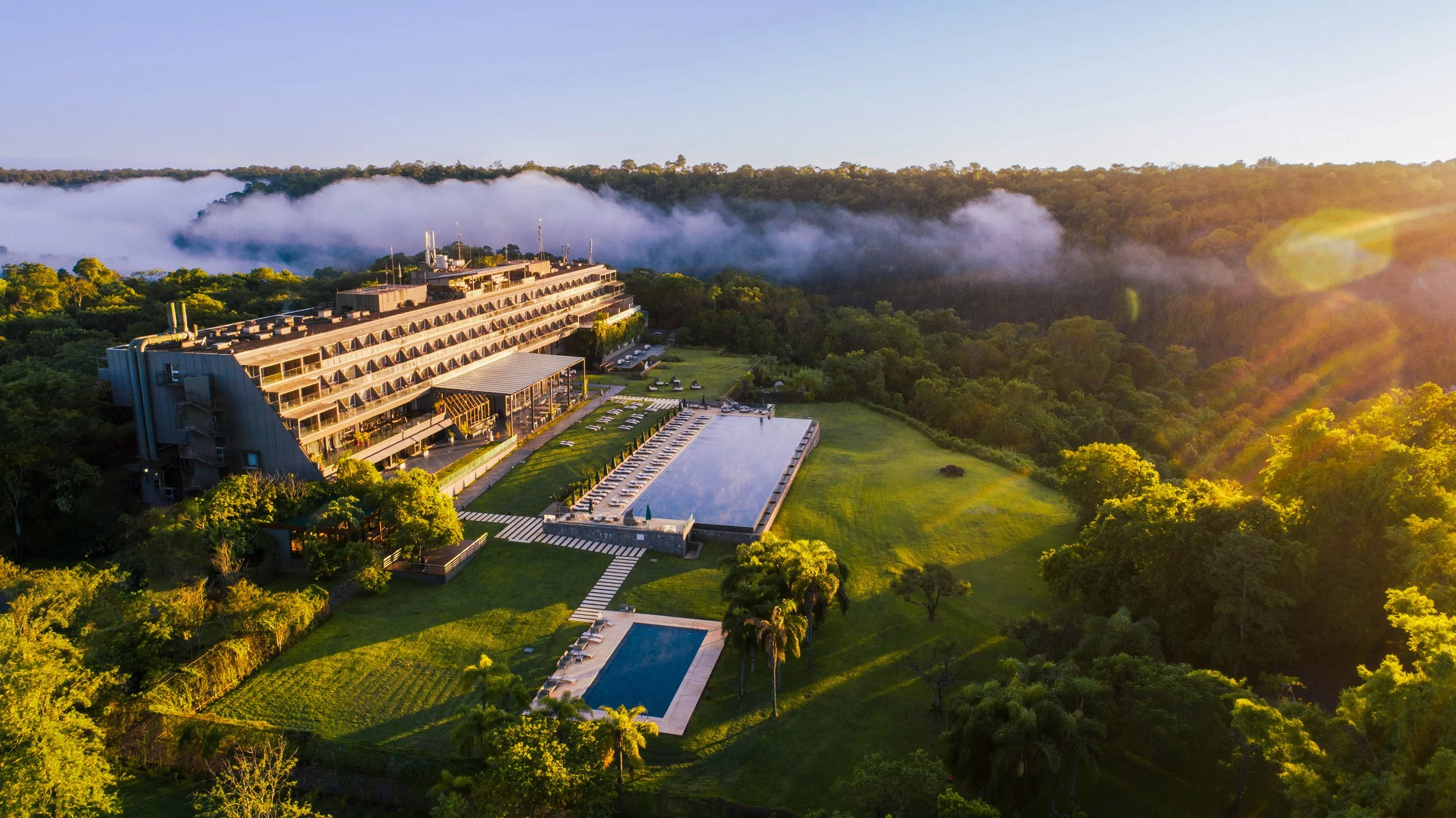 The infinity pool at Gran Meliá Iguazú, looking out over the rainforest of Iguazú National Park, Argentina