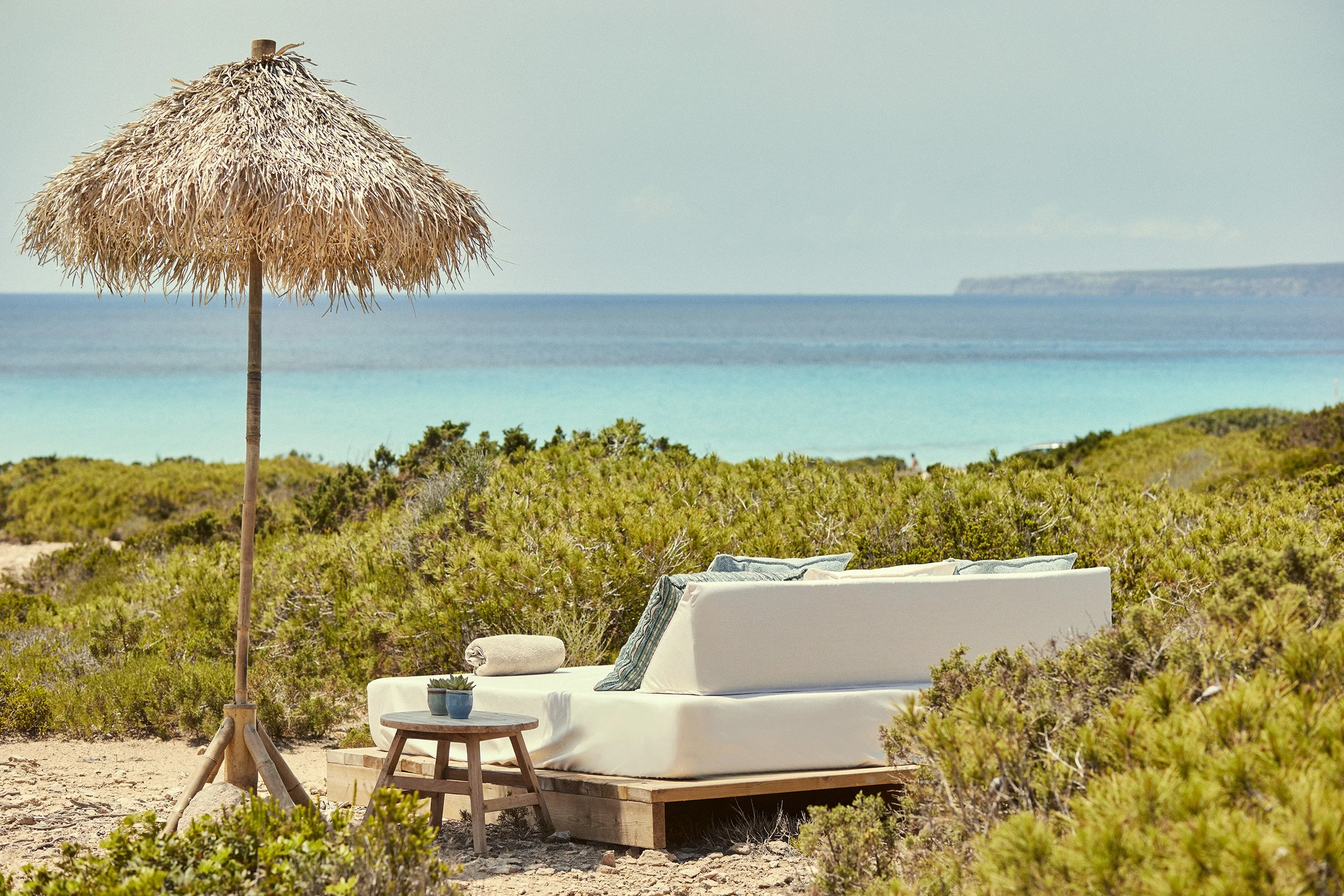 Playa Migjorn coastline, Formentera, one of the Balearics' most protected beaches