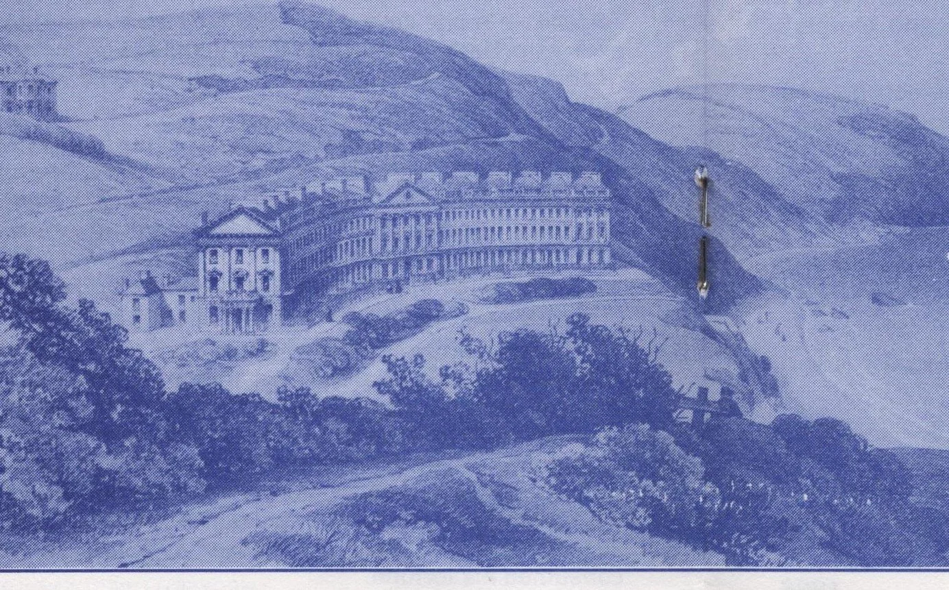 Engraving of Hesketh Crescent, Torquay, in 1848
