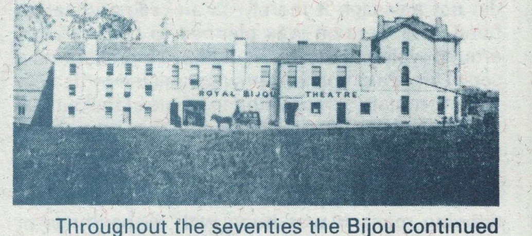 The Gerston Hotel with Royal Bijou Theatre painted along the side, Paignton