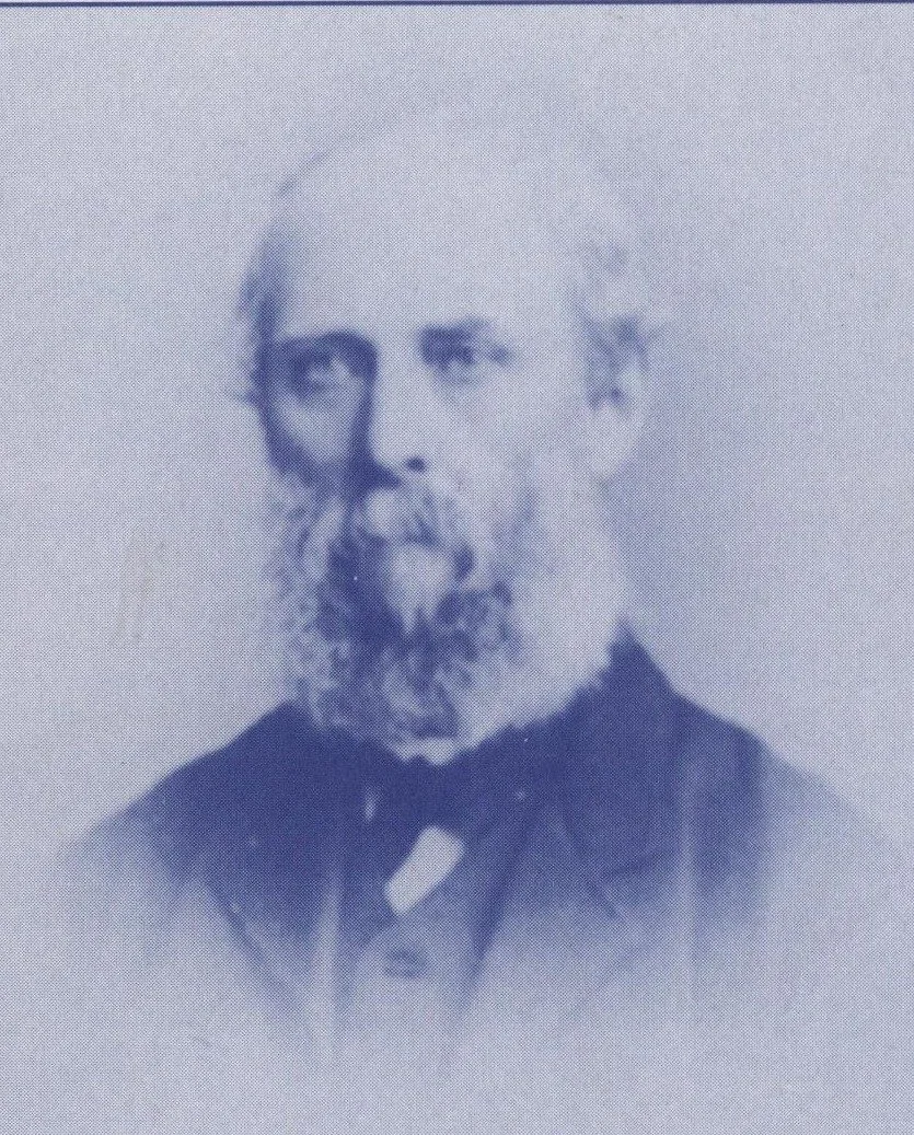 Photographic portrait of John Salter, a bearded Victorian man in a dark jacket and cravat