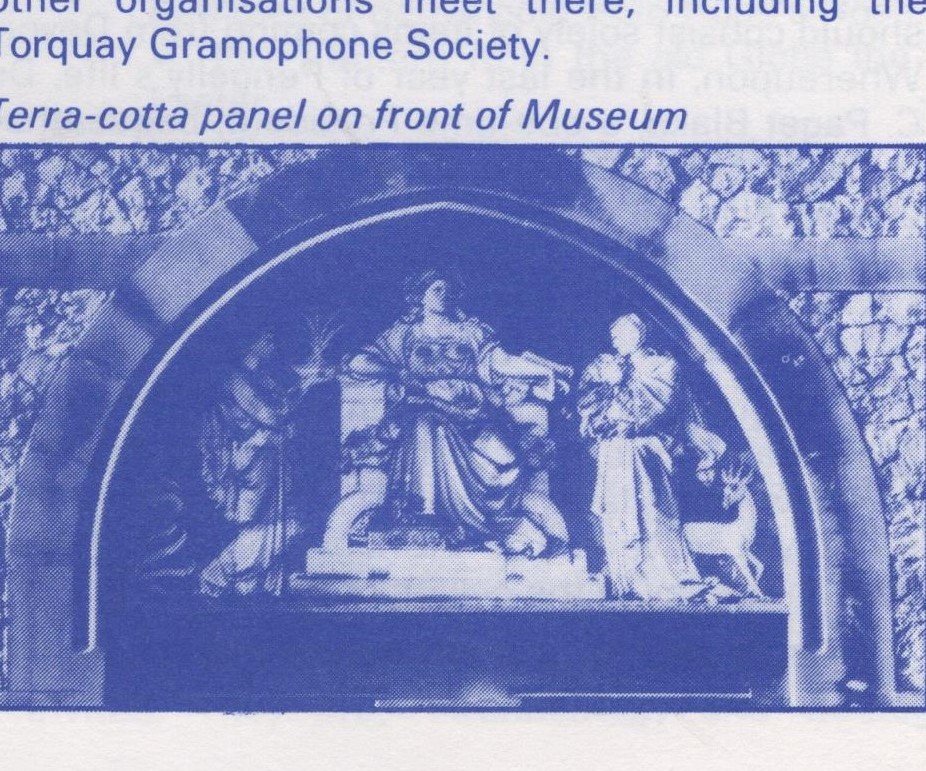 Terra-cotta panel on the front of Torquay Museum