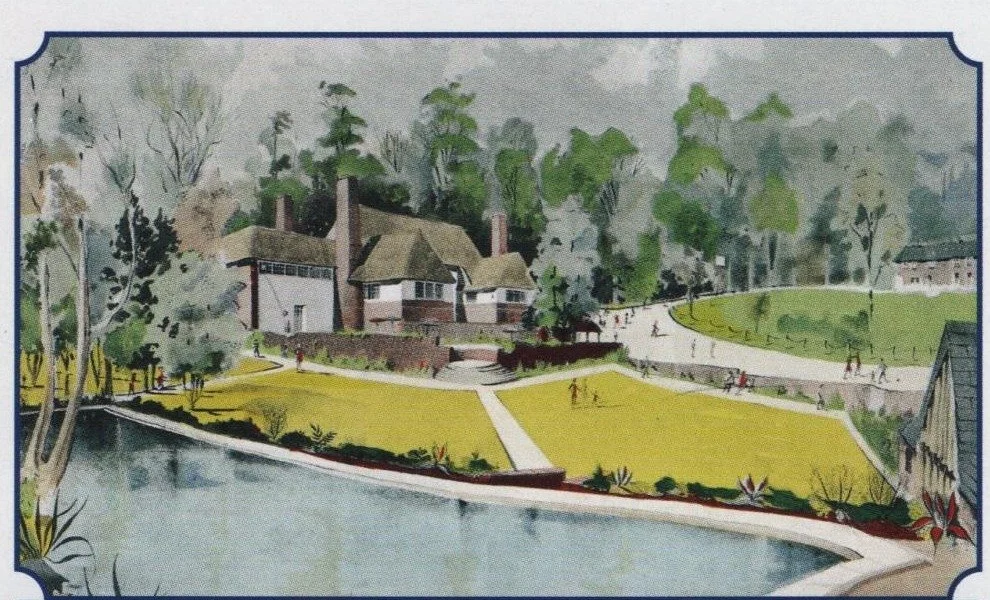 The Drum Inn, Cockington, Torquay, from a painting by N. L. Glover, 1946