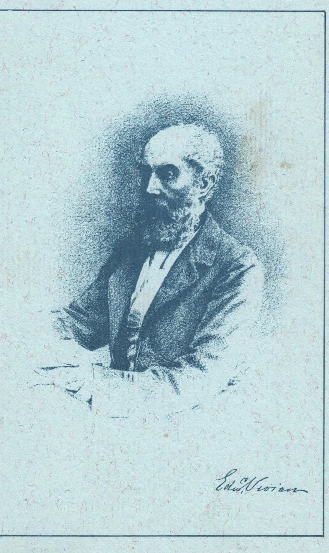 Portrait engraving of Edward Vivian