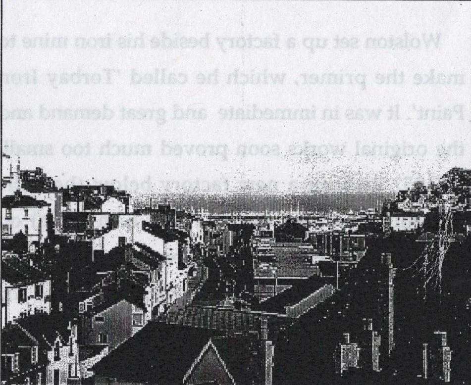 The modern view of Brixham harbour and town seen from Saxon Heights