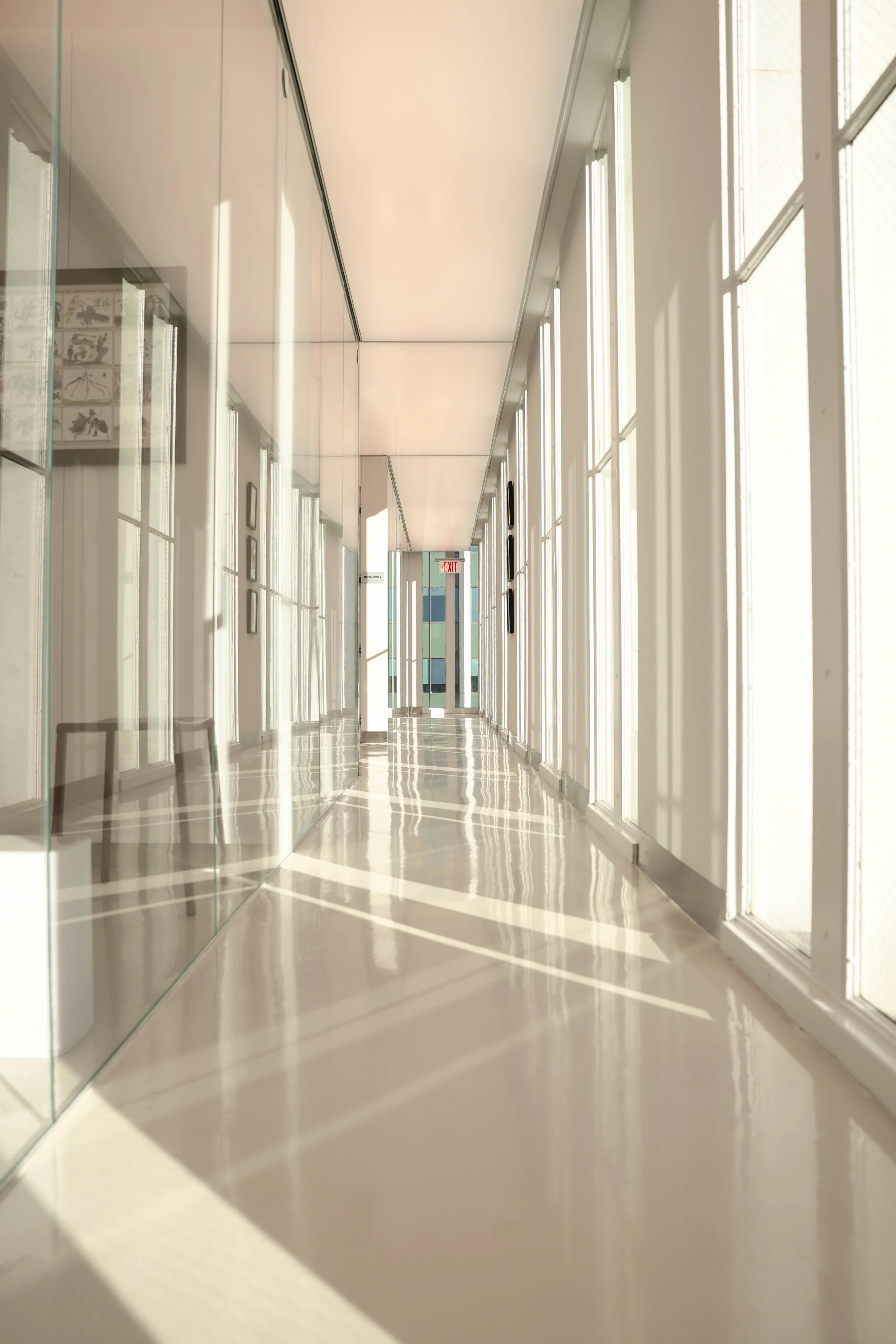 The Smile Commons hallway, Wilshire Blvd