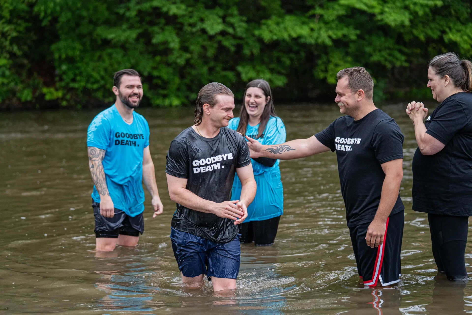 Baptism celebration at Total City Church in Mechanicsburg, Pennsylvania