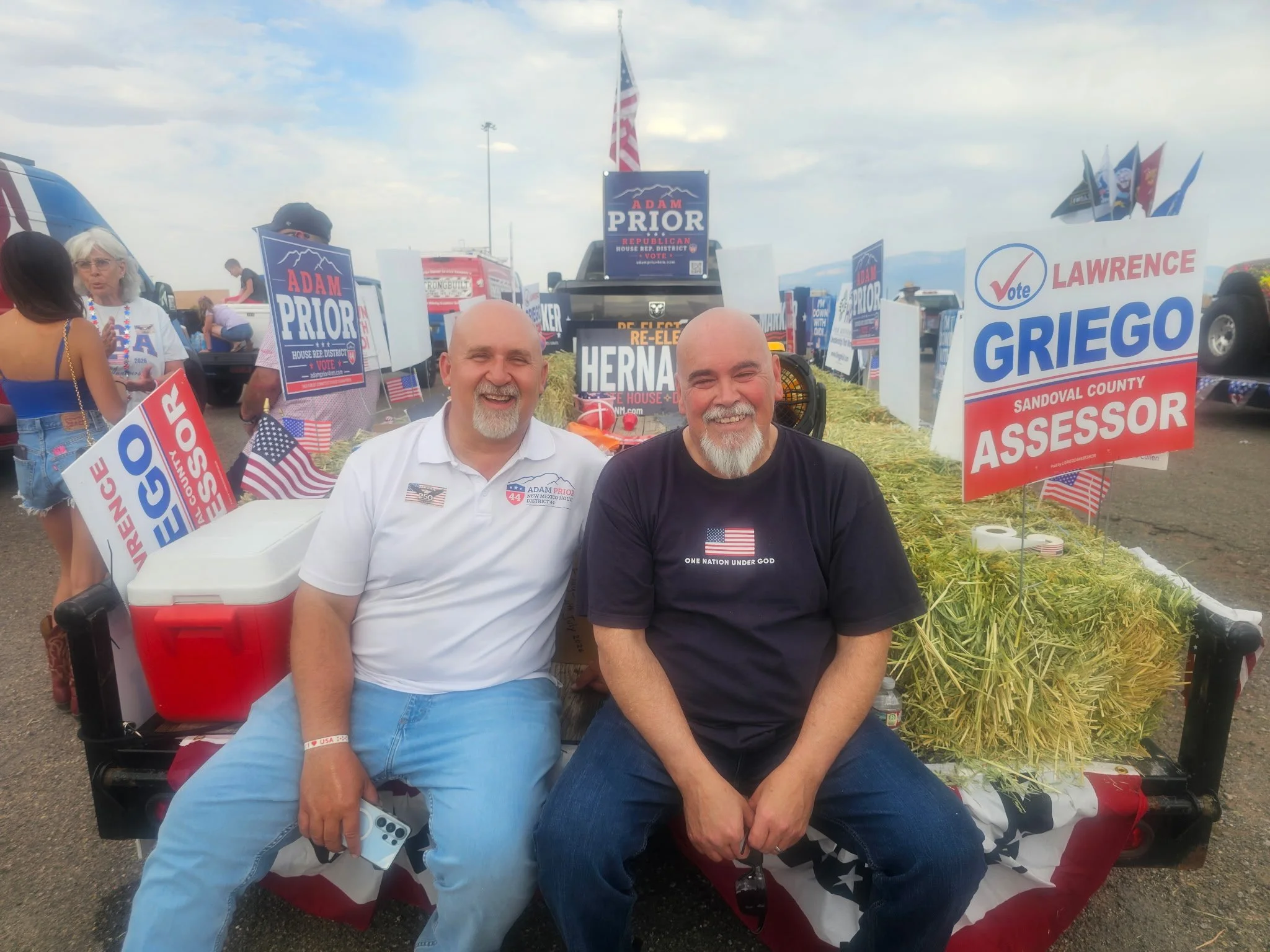 Adam Prior meeting voters on the campaign trail