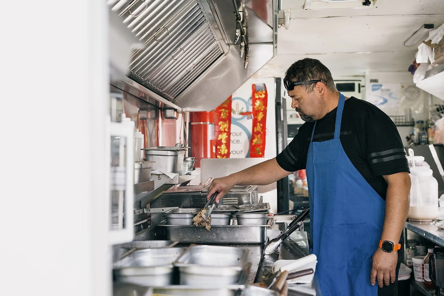 Cooking inside the Morelos kitchen