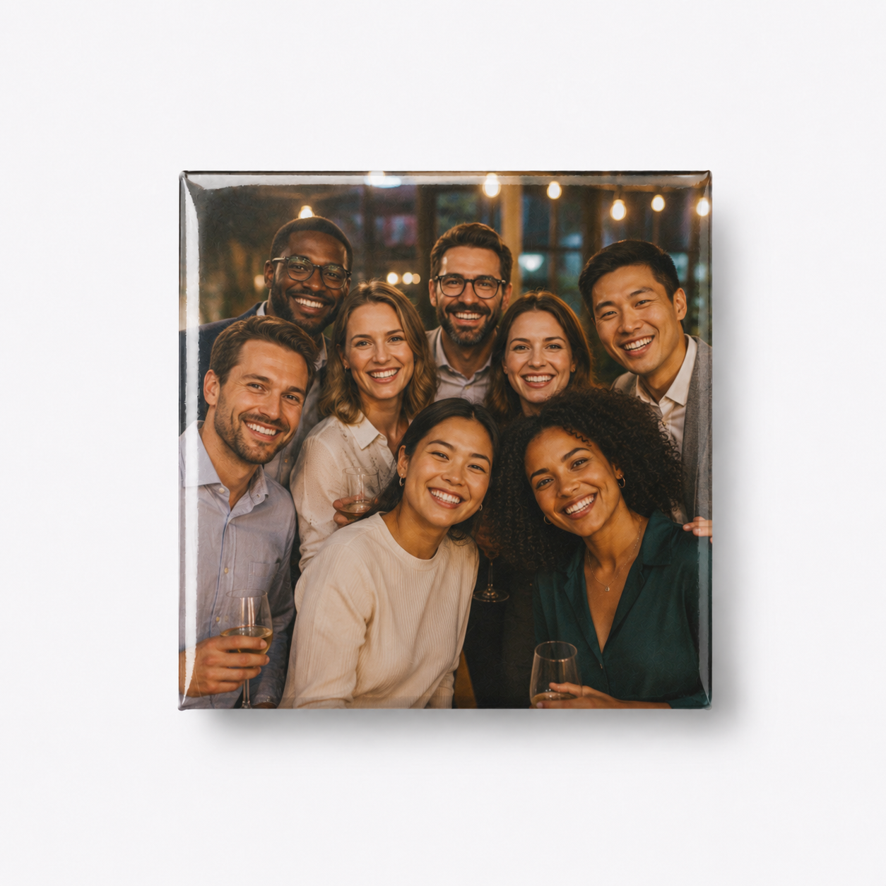 Team Night custom photo magnet example