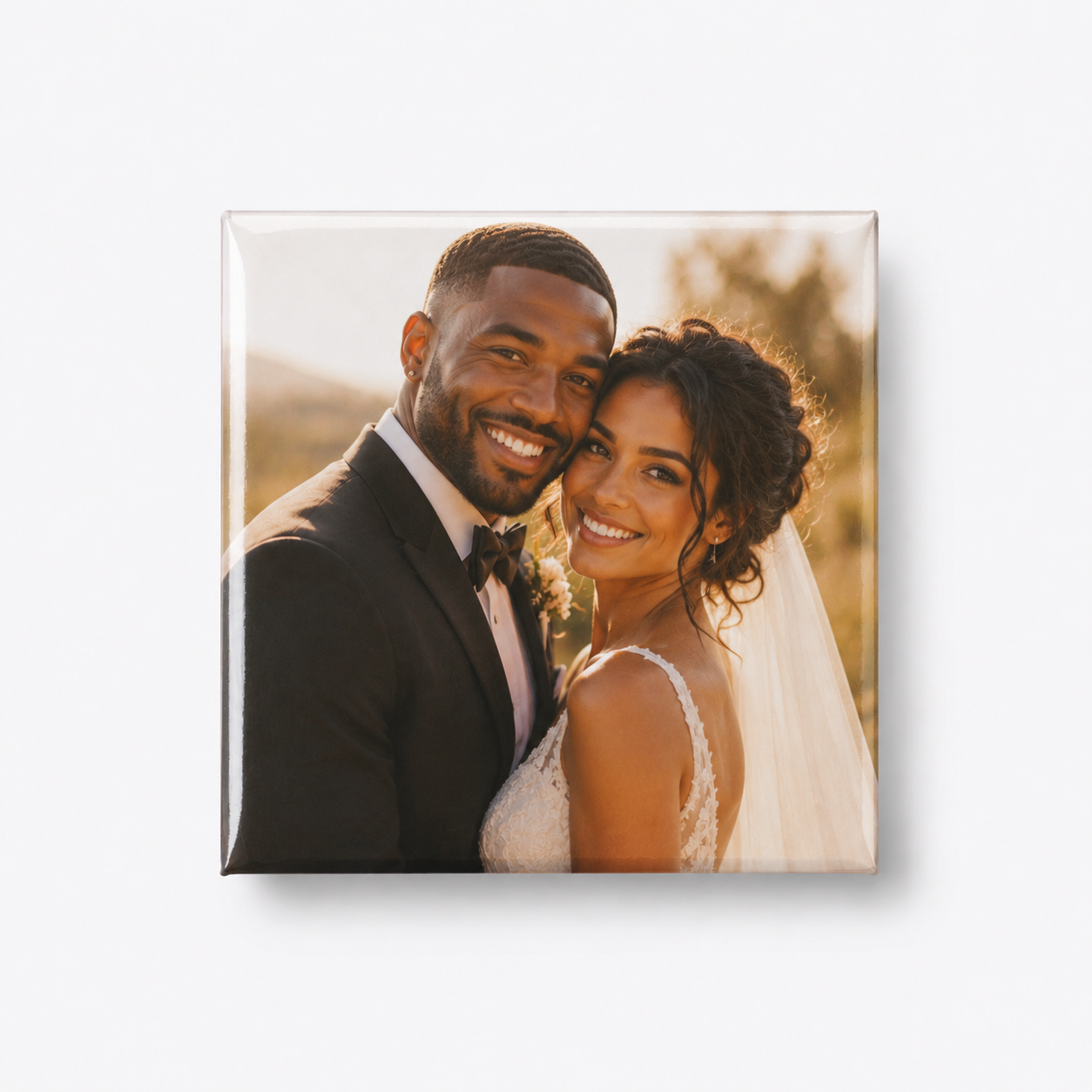 Wedding Day custom photo magnet example