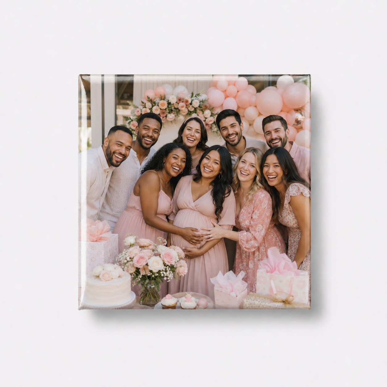 Baby Shower custom photo magnet example