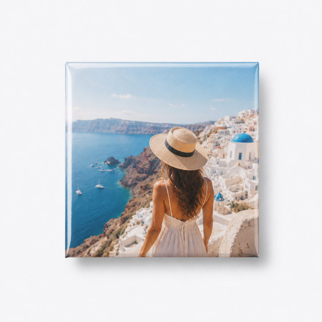 Vacation custom photo magnet example