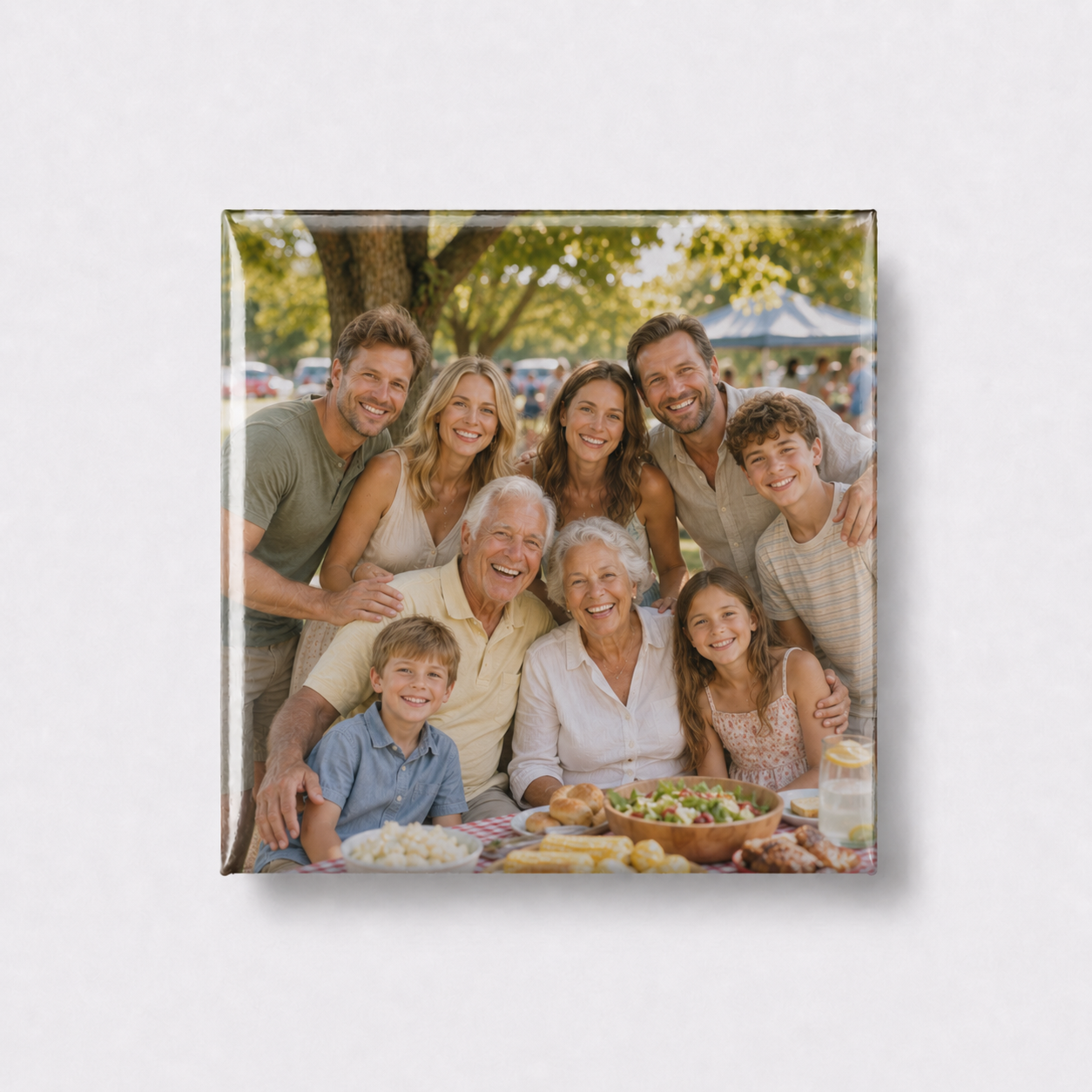 Family Reunion custom photo magnet example
