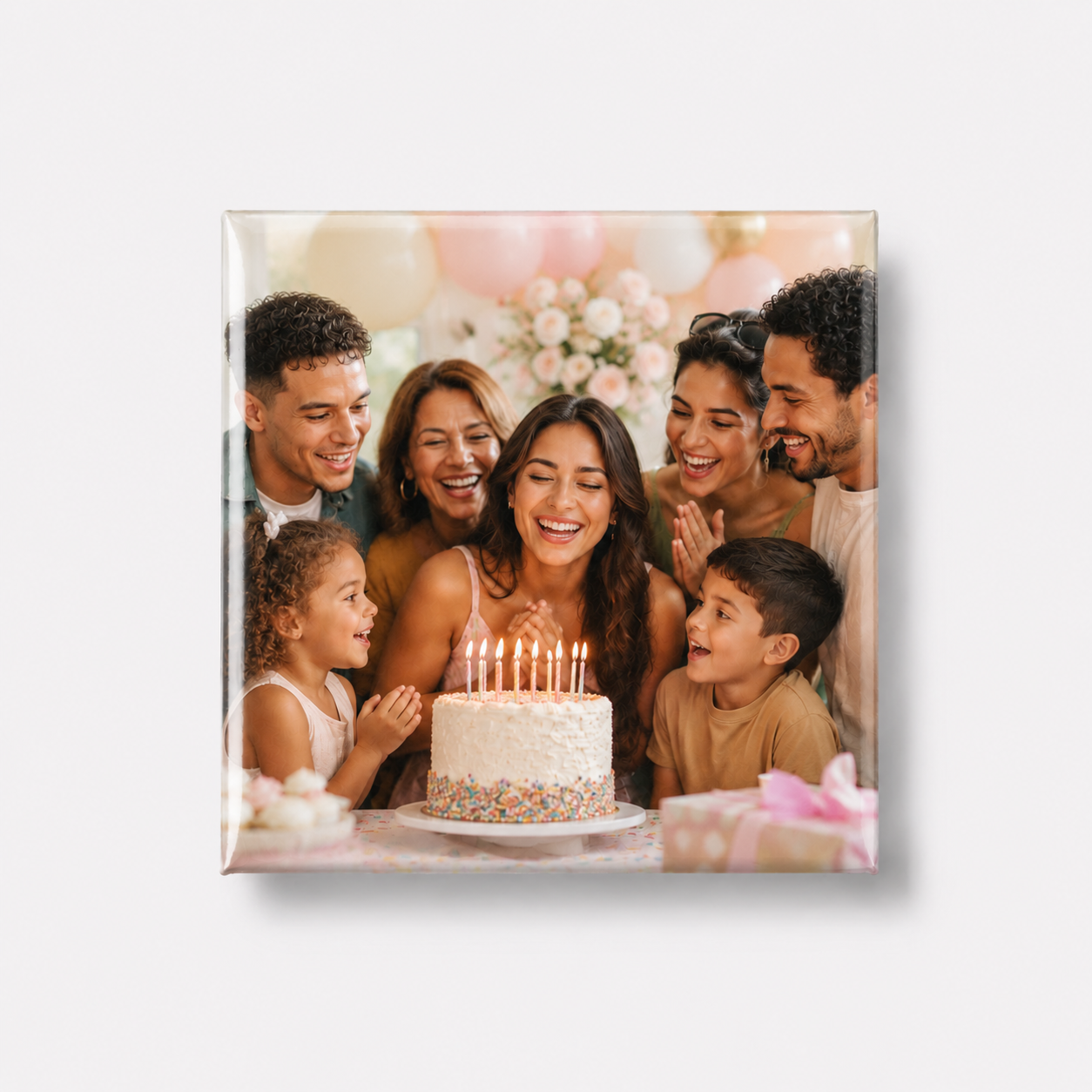 Birthday Bash custom photo magnet example