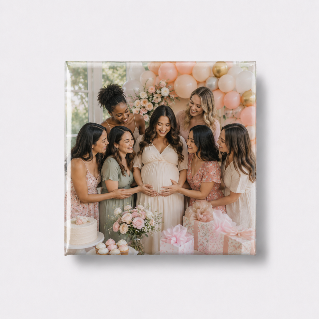 Baby Shower custom photo magnet example