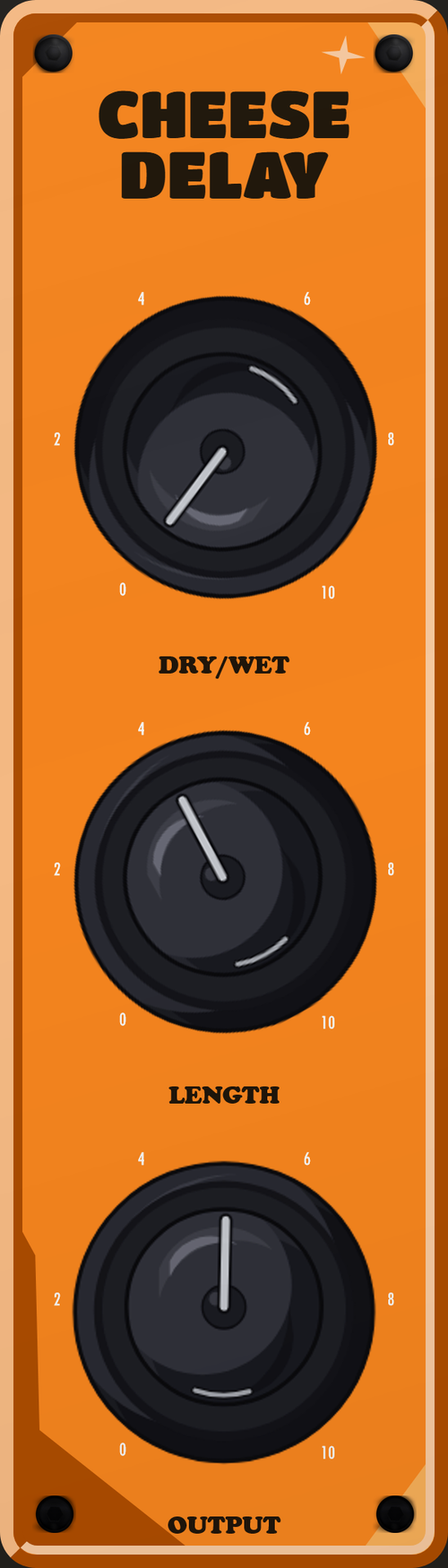 Cheese Delay module panel